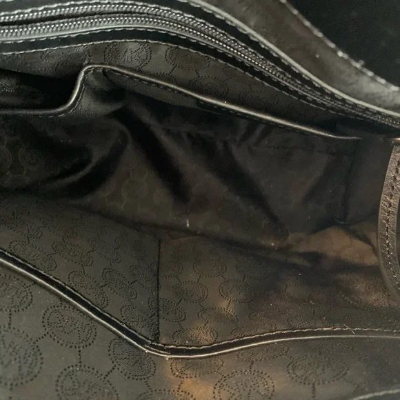 COPY - Michael Kors Large Hamilton MK Logo Tote Bag Purse Black 🖤🖤🖤 Silver Hard… - Picture 10 of 16